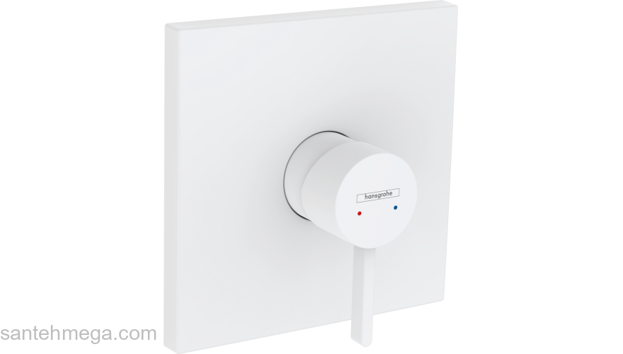 Finoris Смеситель для душа, однорычажный, скрытого монтажа 76615700, матовый белый. Фото