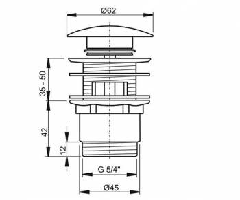 Слив для умывальника RAVAK Click-Clack X01437. Фото